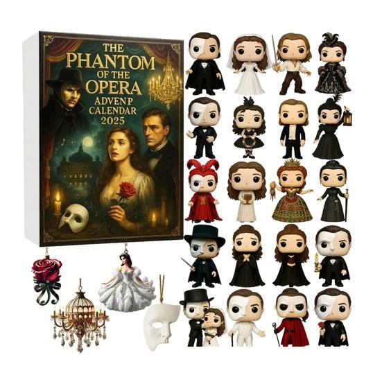 Opera Advent Calendar 24-Day Countdown To Christmas Calendar Opera Singer Lady Phantom Decorations Gift for Musical Fans
