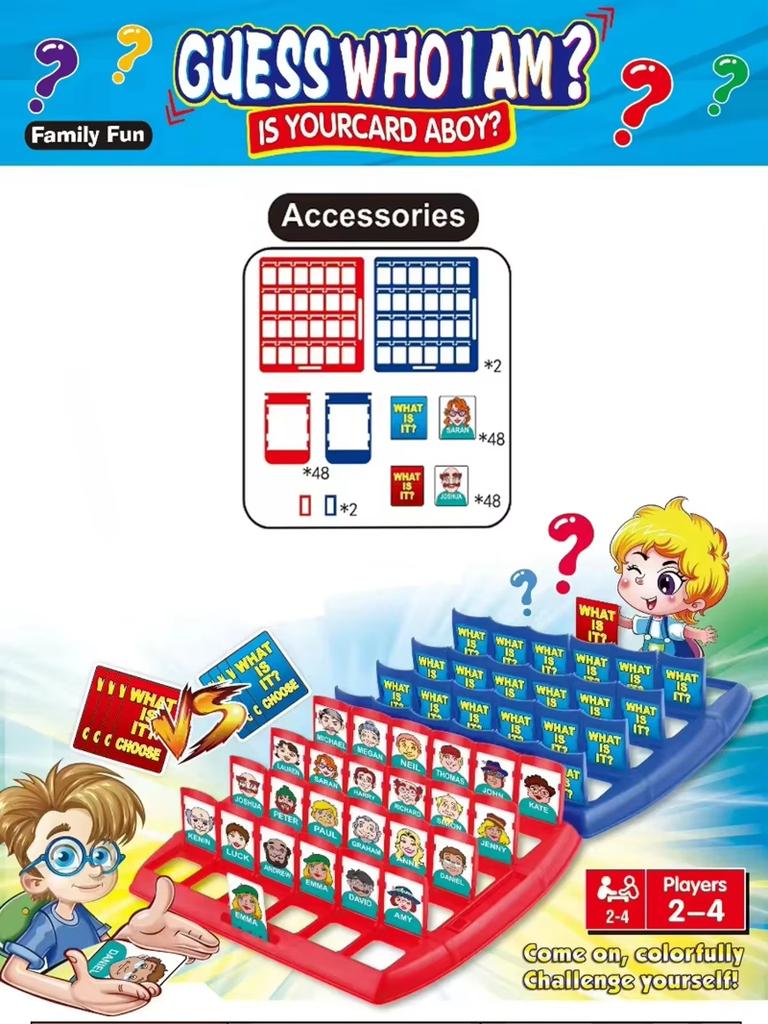 1 Set Guess Who I Am Gift Parent-Child Interactive Double Puzzle Gift Party Favors