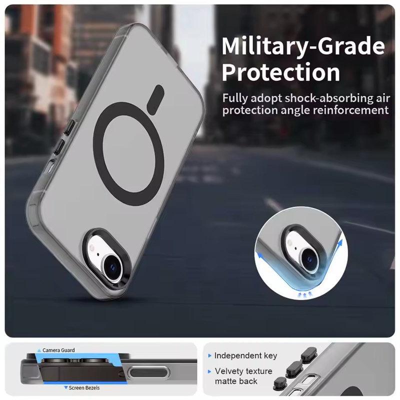 Matte Candy Magnetic Wireless Charging Case For iPhone 16E iPhone16E 5G For Magsafe ShockProof Soft Cover