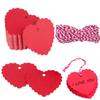 100 Pcs Tags Valentine Gift Tags Heart Cutouts Shaped Kraft Paper Tags With 300 Feet String For Valentine's Day Mother's Day Wedding Party