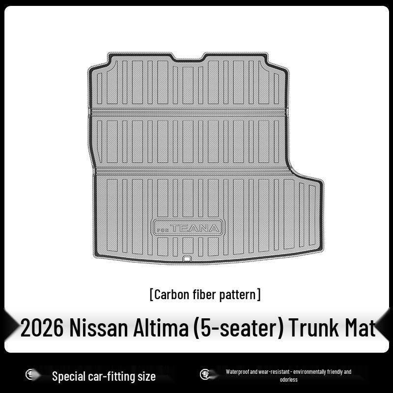 All-Weather TPE Floor Mats & Trunk Mat for 26-Year Nissan Altima with Carbon Fiber Texture and Starry Sky Blanket