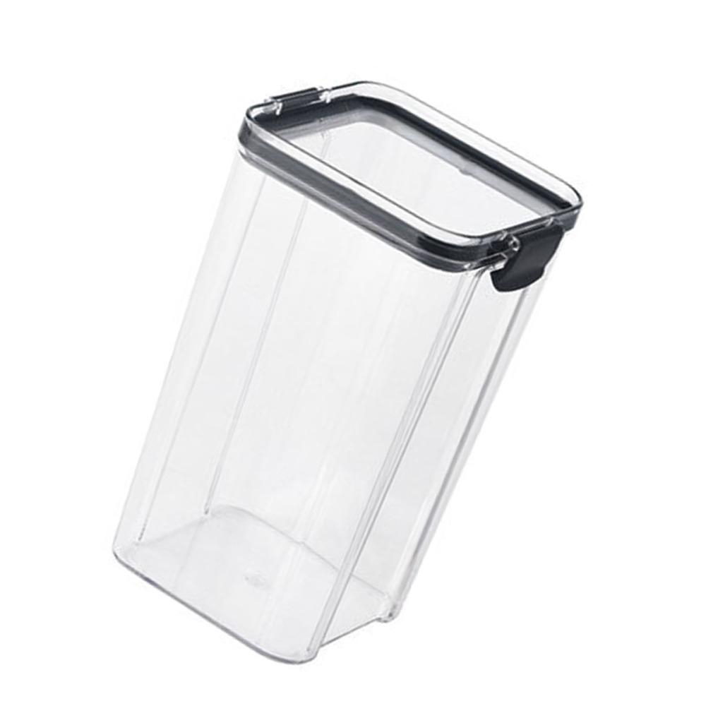 1300ml Airtight Food Container Square Clear Sealed Jar Dry Food Storage Container  Kitchen