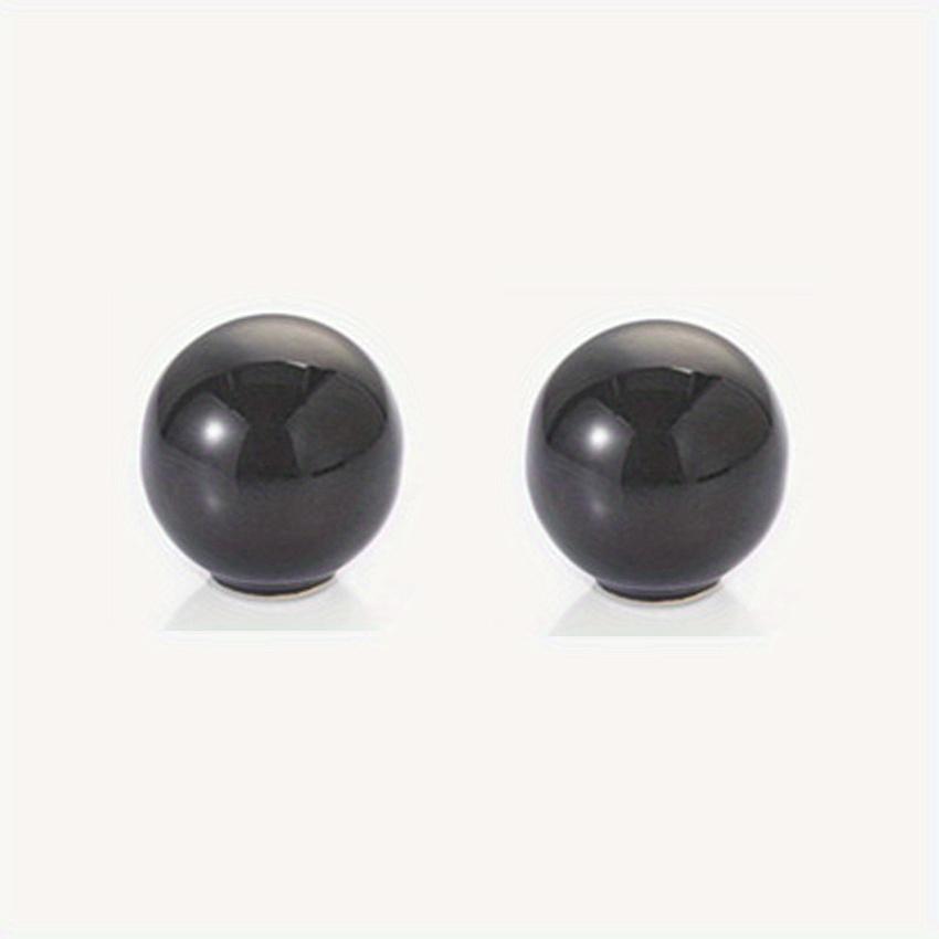 2pcs Minimalist Glossy Ceramic Single Hole Cabinet Door Drawer Handles Suitable for Home Decoration