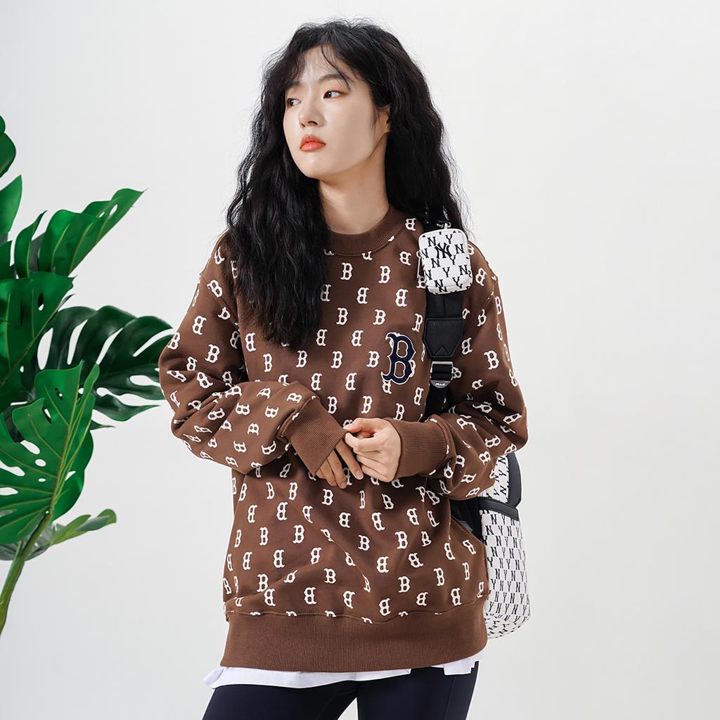 New MLB Sweatshirts Unisex Dark Brown 3AMTM0224-43BRD