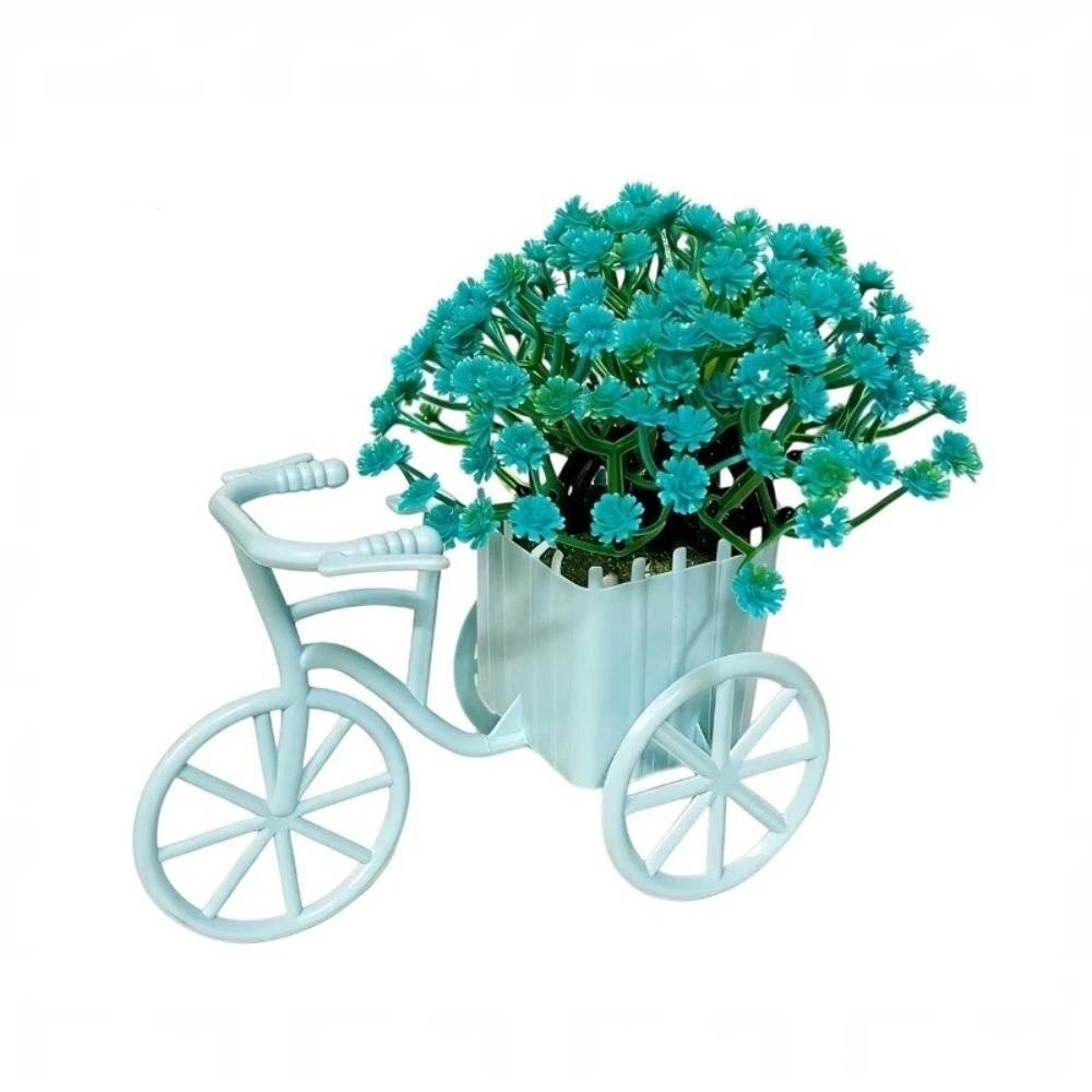Country tyle Mini Bicycle Ornaments Miniature Garden Artificial Green Plants Wedding Decor