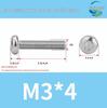 304 Stainless Steel Pan Head Torx Machine Screw, GB2672, M2-M, Without Collar
