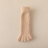 Women's Plush Coral Fleece Five-Toe Maternity Socks for Autumn & Winter