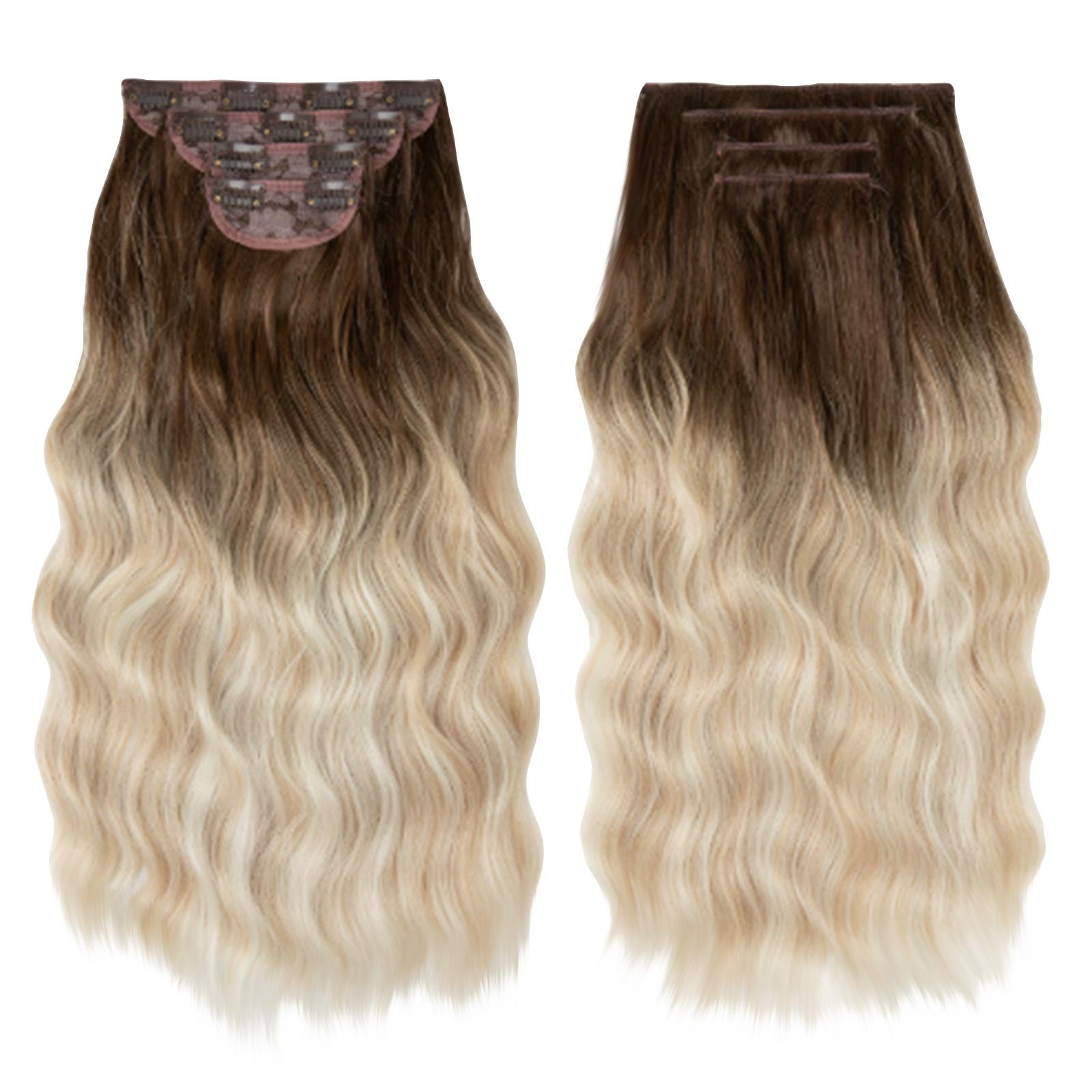 

22 Inch Fashion Wig Long Wavy Curly Hair Role Play Wig With Long Wide Straight Bangs Wig One Size