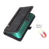 For iPhone 15 Pro Case Zipper Pocket 9 Card Slots PU Leather Phone Cover with Wrist Strap