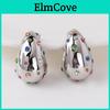 Chubby Water Zircon Colorful Goldplated Drop Stud Earrings For Women Girls Silver Classic Trend Wedding Party Jewelry