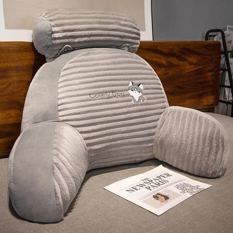 Dormitory Office Bedside Backrest Cushion - Cartoon Cute Large Pillow Waist Support for Bed Reading Playing Sofa-Like Comfort 50x40x20cm 7100₽