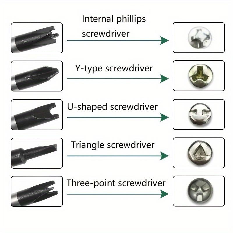 1Pc Special Shaped Triangular Screwdriver - Industrial Grade, Cross-Head Design, Durable Construction