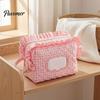 Travel Stroller Storage Bag Quilted Diaper Wipes with Hanging Strap, Dual Compartment Zipper Large Capacity Baby Portable Bag, Dispenser for