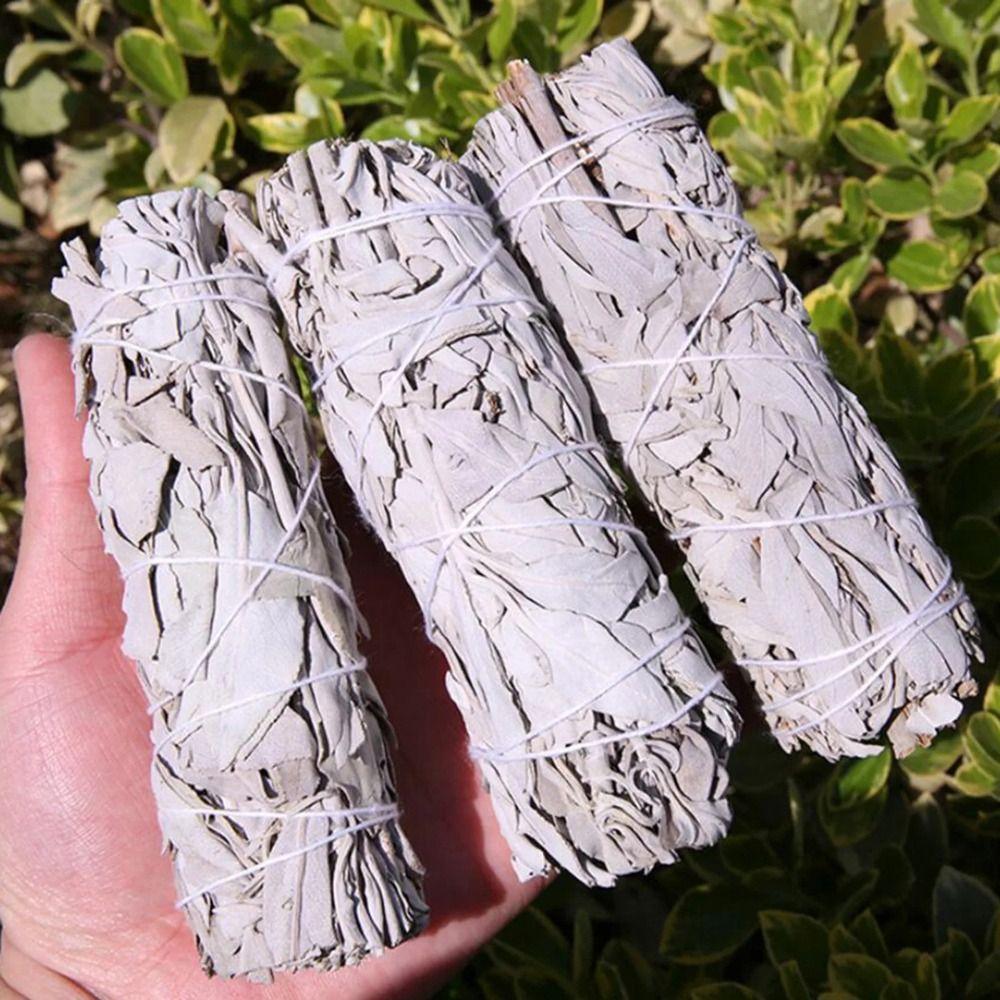 10cm White Sage Bundle Portable Spiritual Incense Sticks  Pure Leaf Purification Meditation