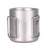 Lixada 330ml Double Wall Titanium Water Cup Coffee Tea Mug for Home Outdoor Camping Hiking