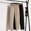 Autumn Women Plus Size Casual Trousers High Waist Soft Loose Elastic Vintage Solid Long Pants Basic Style 5XL