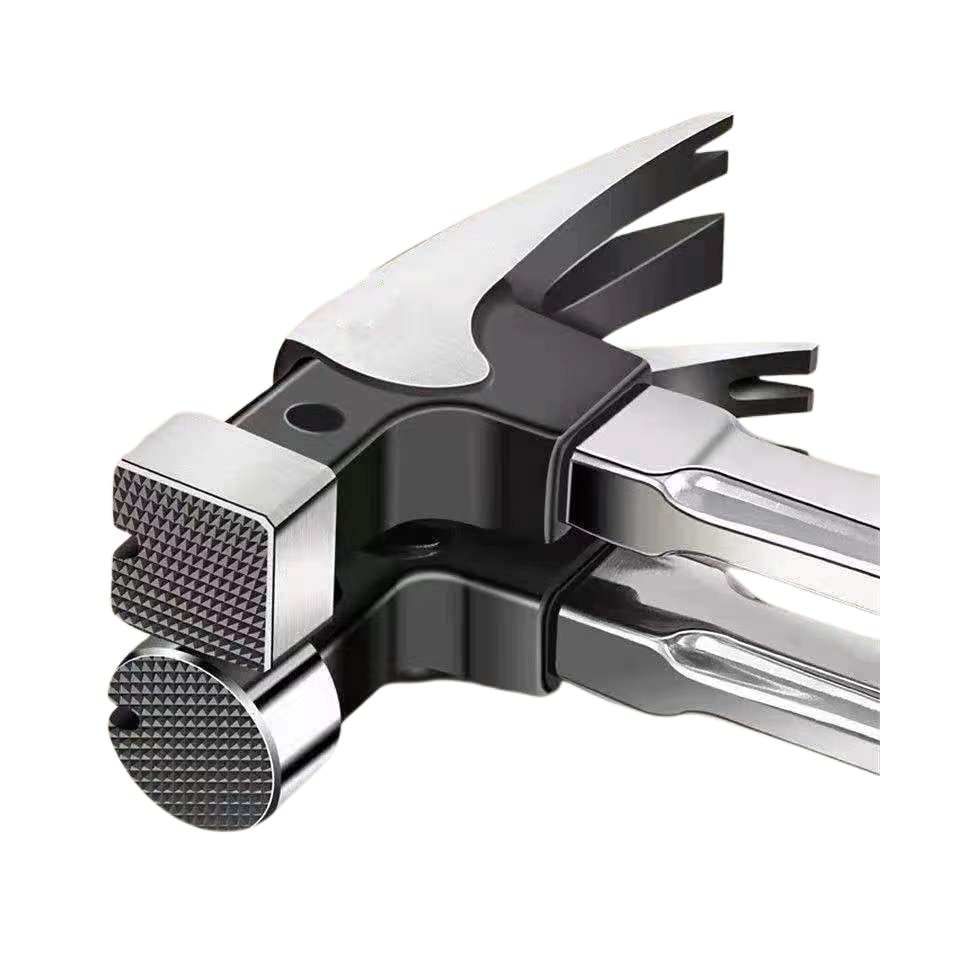 Claw Hammer, Hammer Head, Nail Hammer, Nail Puller, Nail Hammer, Recoil-Reducing Hammer, Stylish DIY Tool, Hammer (Round, 36cm)