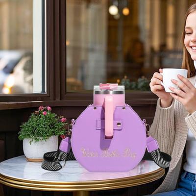 Bolsa de Armazenamento para Copo de Água Yousheng para Exterior com Alça Ajustável Impermeável Fácil de Transportar Porta-Copo Portátil Bolsa Transversal para Garrafa de Água