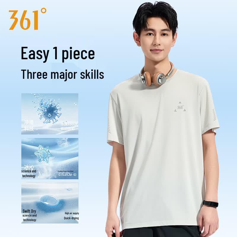 361° Men s Quick-Dry Cooling Anti-Bacterial Round Neck Sport T-Shirt XL