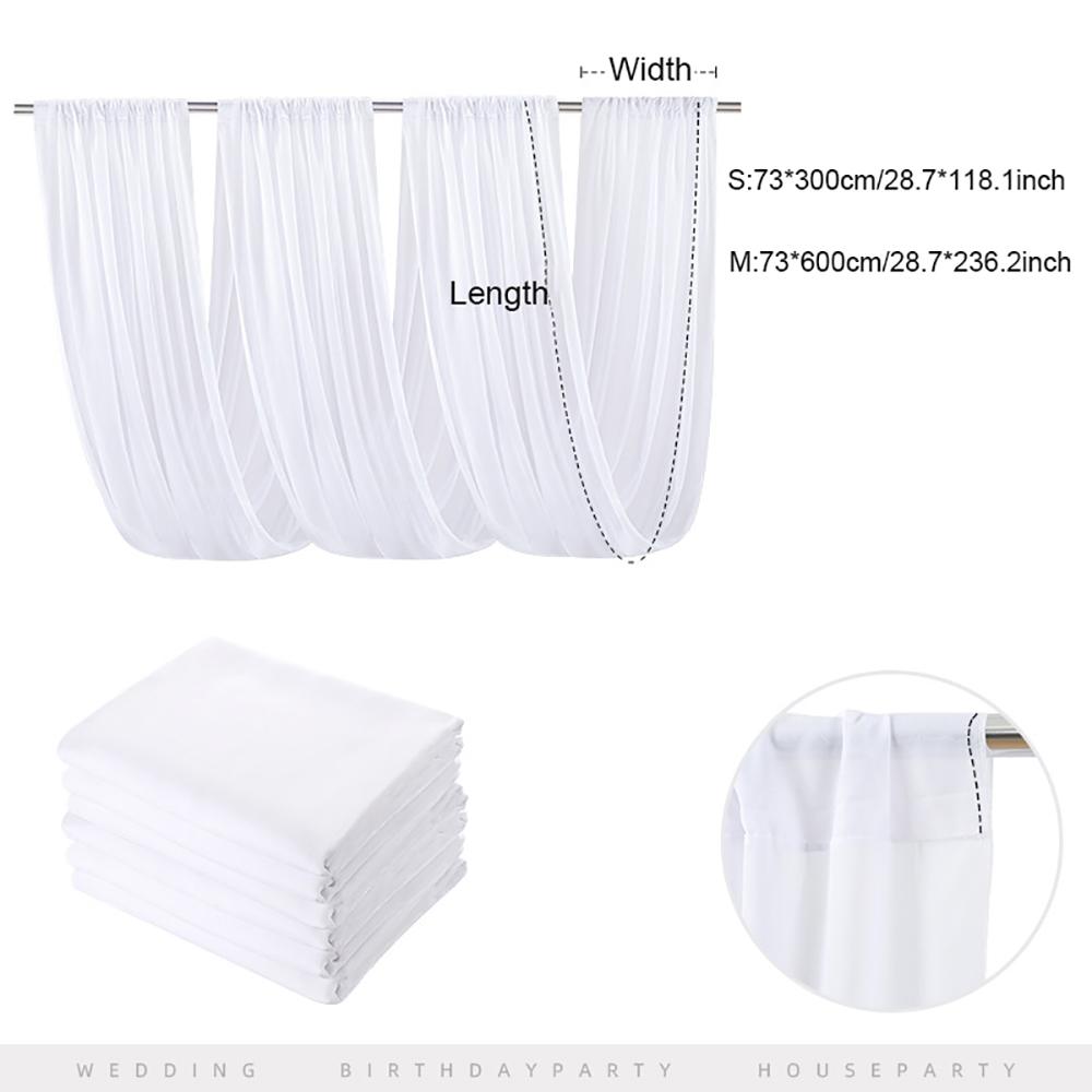 Runtowo 1pc White Ceiling Gauze, Outdoor Wedding Scene Decoration, Wedding Party Roof Veil ,Wedding Ceremony Supplies