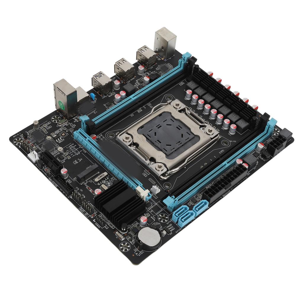 X99 Motherboard 4 Channel DDR4 NVME M.2 PCIe 16X Gen 3.0 Multi Phase Power ATX Motherboard for Desktop Computer Gaming