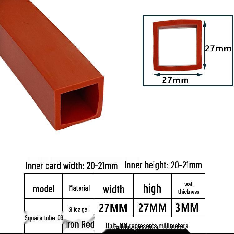 High-Temperature Resistant Silicone Square Tubing: Durable, Customizable, Aging-Resistant Rubber Sheath and Hollow Sealing Strip.
