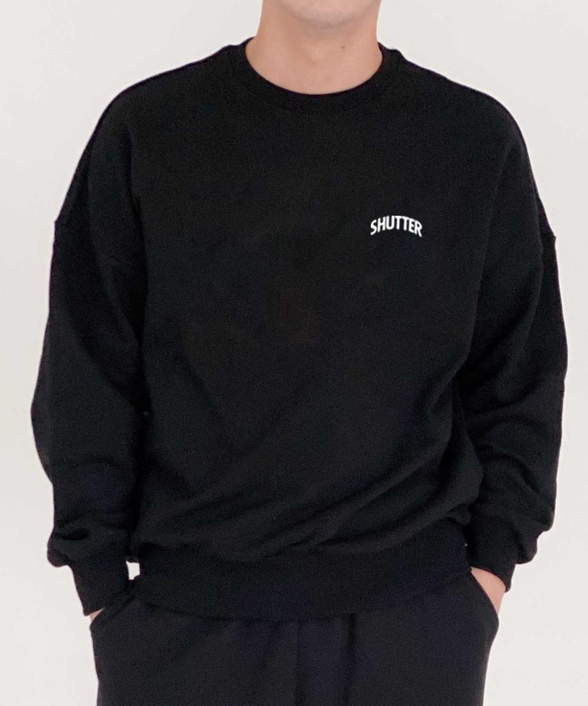 SHIRTER Small Arch Logo Oversized Sweatshirt (Srts402) Black