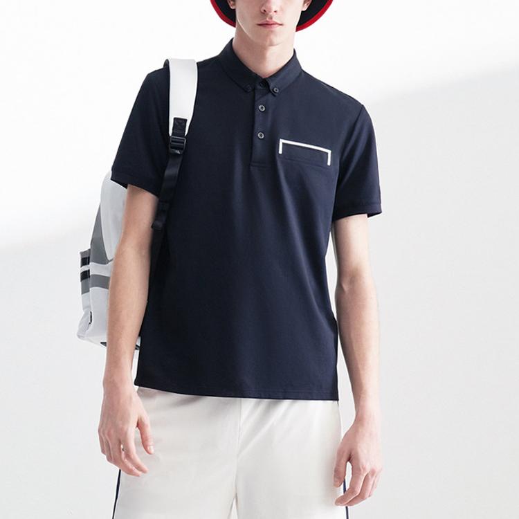 Fila Casual Sports Breathable Short Sleeve Polo Shirt Men Tops Navy-Blue F11M028128G-NV