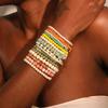 Colorful Multi-Strand Beaded Bracelet Set: Pearl & Stone Stackable Fashion Jewelry for Women
