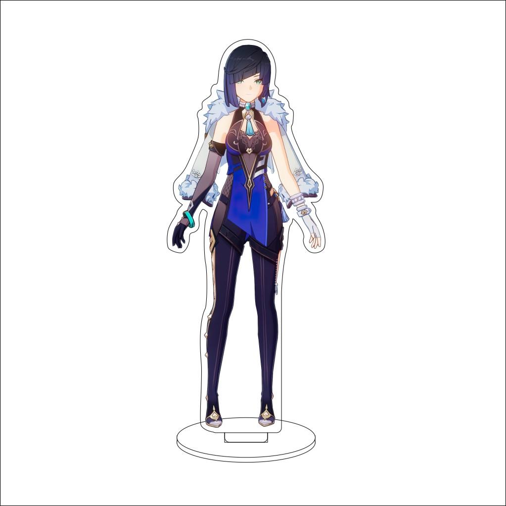 16CM Anime Genshin Impact Cosplay Acrylic Stand Ornaments Aether/Lumine/Paimon/Asmoday/Ronova  Figure Stand Halloween Gift