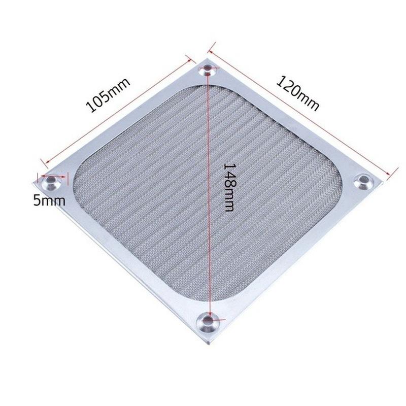 120mm PC Computer Fan Cooling Dustproof Dust Filter Case Aluminum Grill Guard