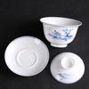 MULTIPOTENT Hand-painted Blue & White Porcelain Sancai Gaiwan