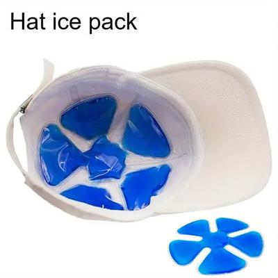 PVC Gel Ice Pack Reusable Cooling Pad For Helmets & Hats Portable Brain Cooling Pad Outdoor Activities & Summer Sun Protection