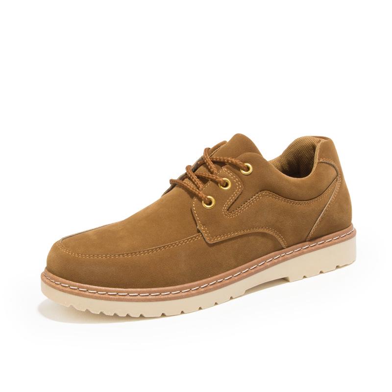 Spring and Autumn Men's Low Top British Trendy Shoes Logging Shoes Fashion Casual Shoes Tooling Suede Leather Men's Shoes