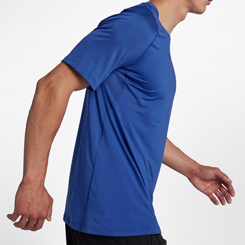 Nike Pro Breathable Quick-Dry Running Training Fitness Shirt Men Tops Blue 838094-480
