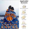 1PC Custom Name Blanket New York Football Flannel Blankets Patterns Throw Blanket All-Season Soft Gift for Couch, Bed, Camping, Birthday Gifts