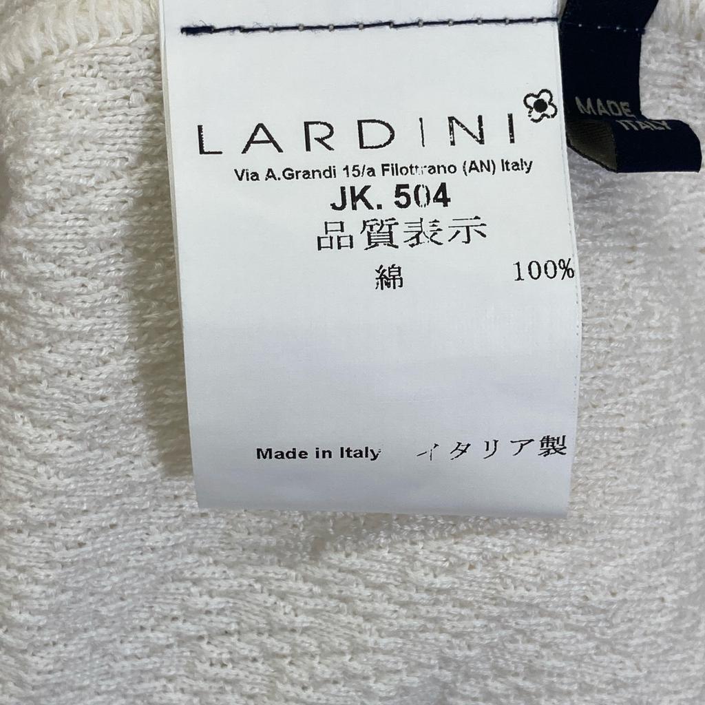 LARDINI JMLJM21 White Cotton Center Vent Double Breasted Knit Tailored Jacket Jacket M whiteUsed