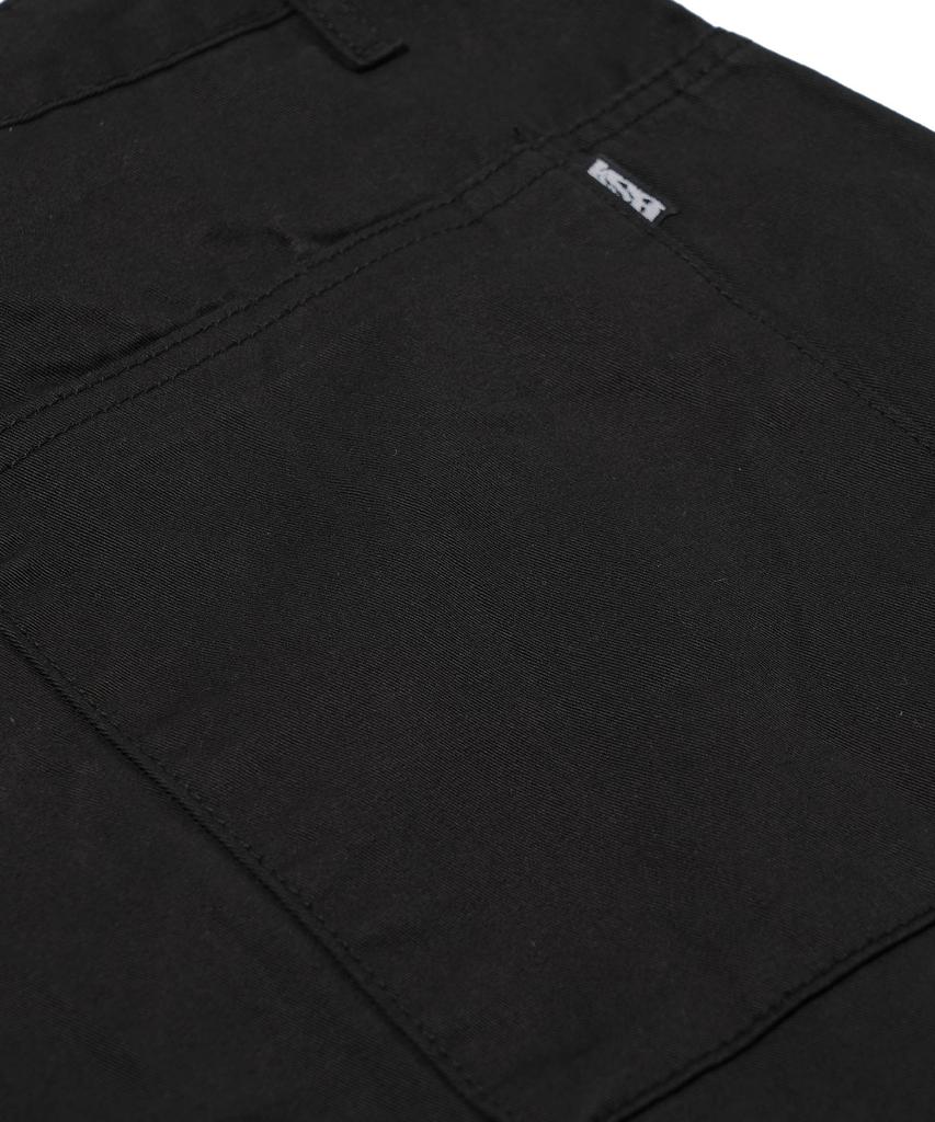 Bieseulaebis Wide Leg Drawstring Cotton Pants Black