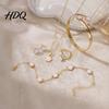 Lightweight Structure Jewelry Set 5Pcs/Set Women Lucky Flower Decor Sparkling Rhinestones Fashionable