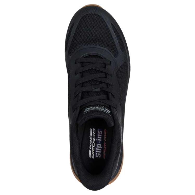 Skechers Bobs Squad 4 Moda Comode Versatili alla Moda Ammortizzanti Basse Scarpe da Corsa Sneaker Uomo Nere 118423-BBK
