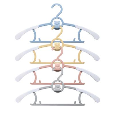 10 szt. Antypoślizgowe Wieszaki na Ubranka Dziecięce Regulowane Wieszaki do Przechowywania Śliczny Organizer na Ubranka Dziecięce do Szafy Wieszak na Płaszcze Dziecięce
