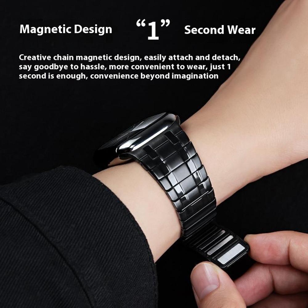 Smartwatch-Armband für Apple Watch Series 10 Ultra 9 8 7 SE 6 5 4 3 2 1 46mm 49mm 45mm 44mm 42mm Magnetisches Edelstahl-Armband