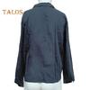 Men Jacket Lapel Long Sleeve Single Breasted Middle-aged Coat with Patch Pocket Solid Color Casual Jacket Outwear