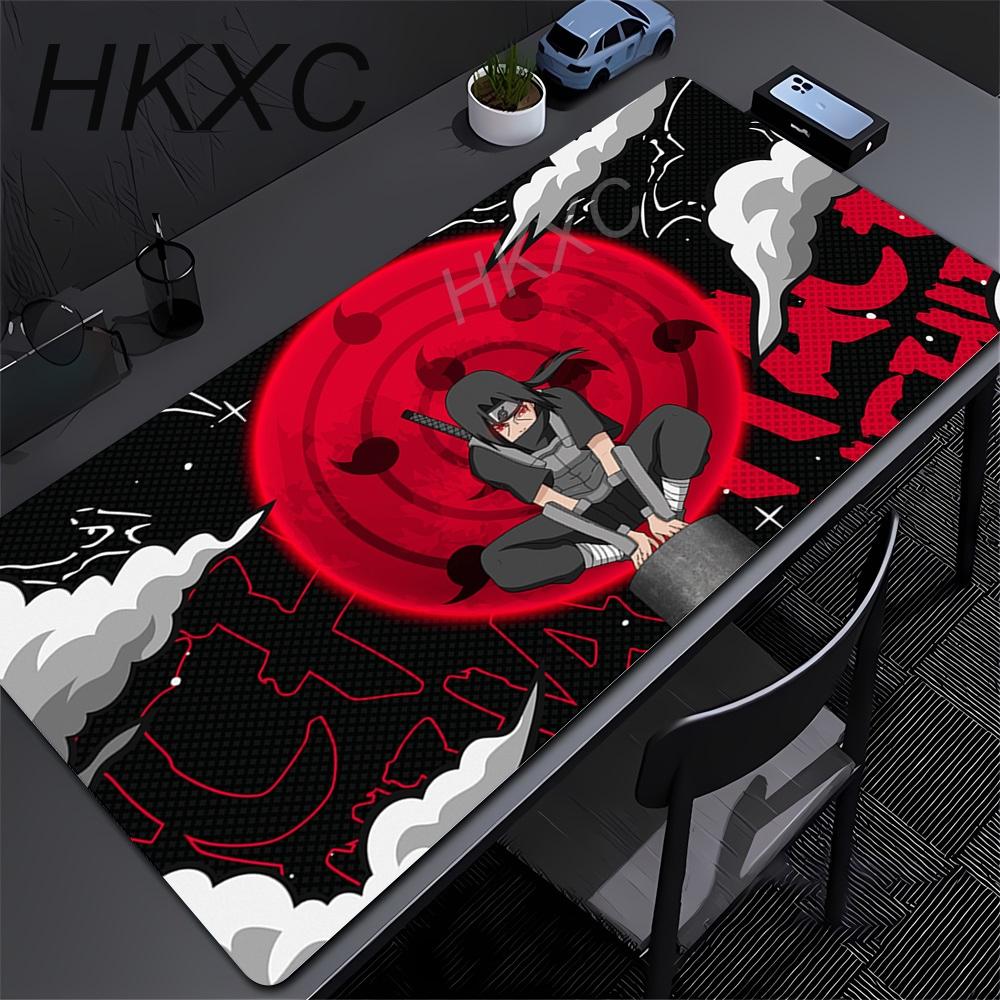 Laptop Gaming Desk Mat Black And White Manga Mousepad Anime Office Computer Naruto Uzumaki Mouse Pad Carpet Gamer Keyboard Pads