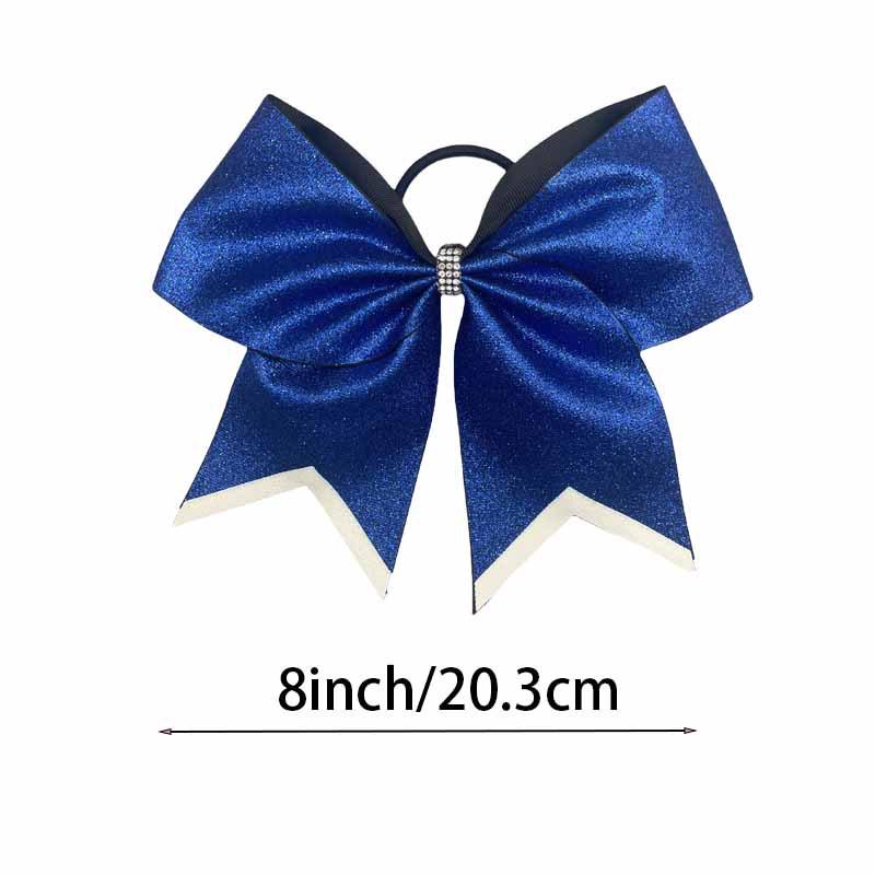 European & American Style Glitter Blue Bow Hair Tie for Girls