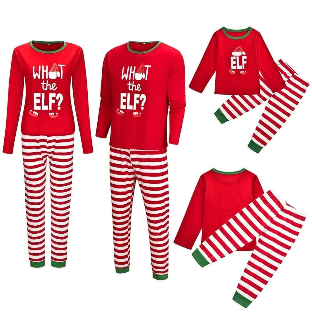 2024 Autumn/Winter Parent-Child Pajama Sets with Christmas Hat