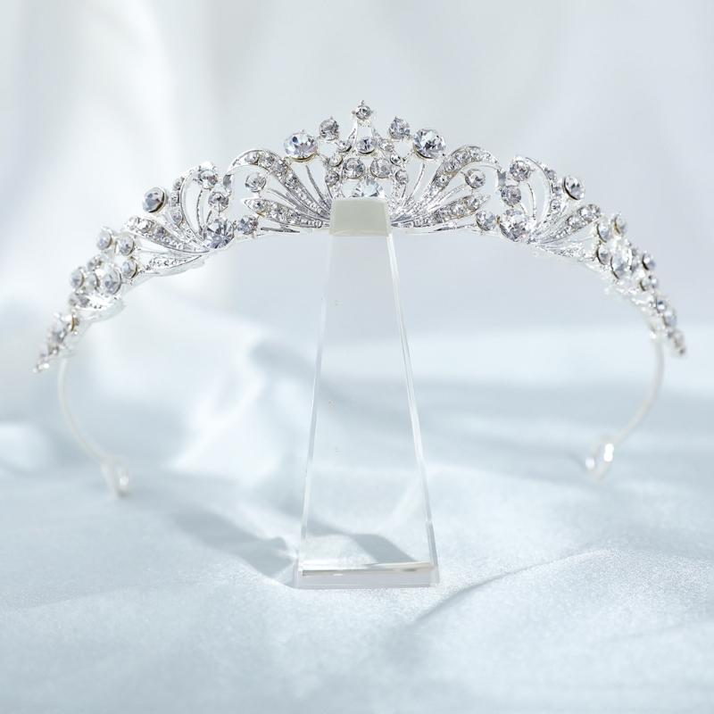 Elegant Rhinestones Bridal Crowns For Weddings Lightweight Metal Queen Crowns Headbands For Bride And Special Occasion