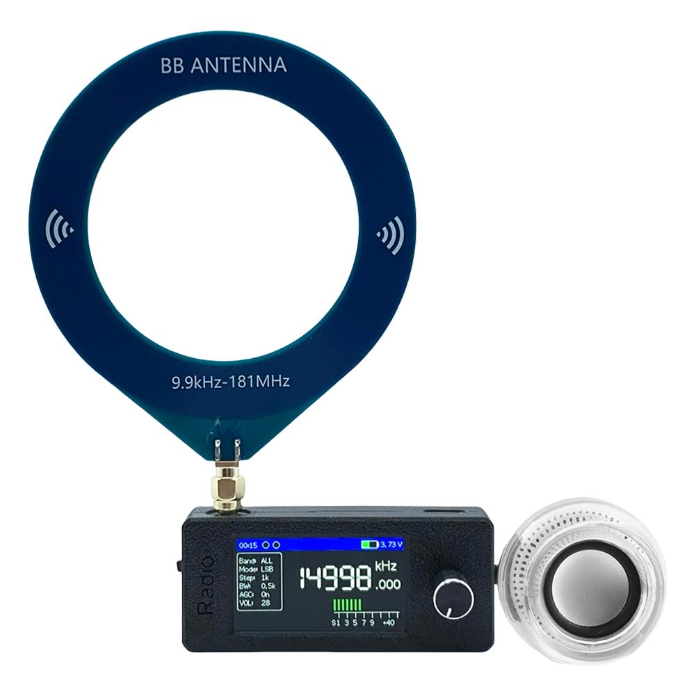 SI4732 Mini Radio 0.5-108mhz LSB USB AM FM All Band Radio Receiver 1.9inch IPS Screen HF SW MW VHF Radio with External Speaker