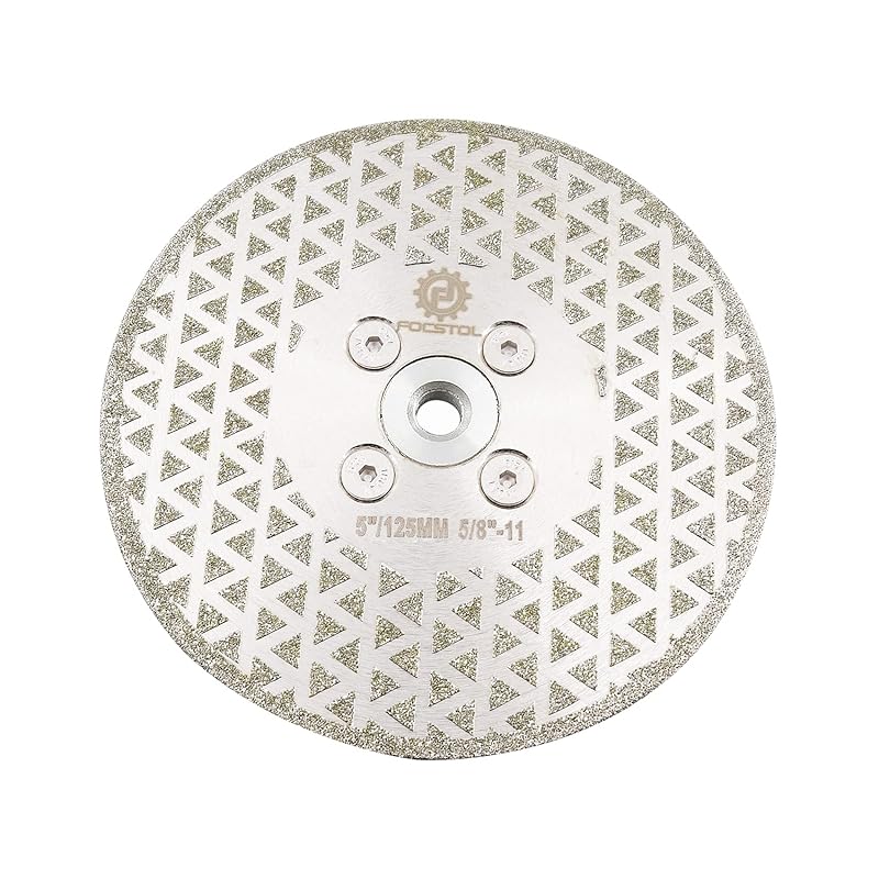 Diamond Cutting Grinding Discs - 4.5''(115mm) Electroplated Double Side Diamond Blade for Granite Marble Procelain Ceramic Tile Quartz 5/8-11 Thread