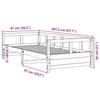 Daybed with Mattress Wax Brown 90 x 200 cm Solid Pine Wood